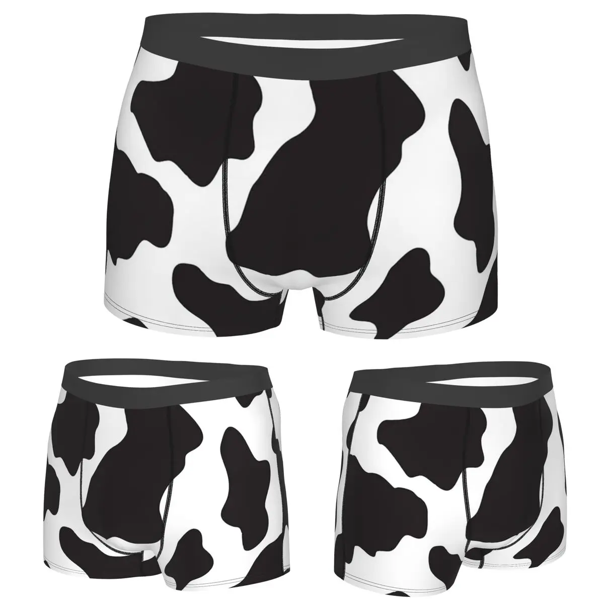 

Boxer Underpants Shorts Cow Animal Print Cowboy Country Ranch Panties Male Breathable Underwear for Homme Man Boyfriend Gift