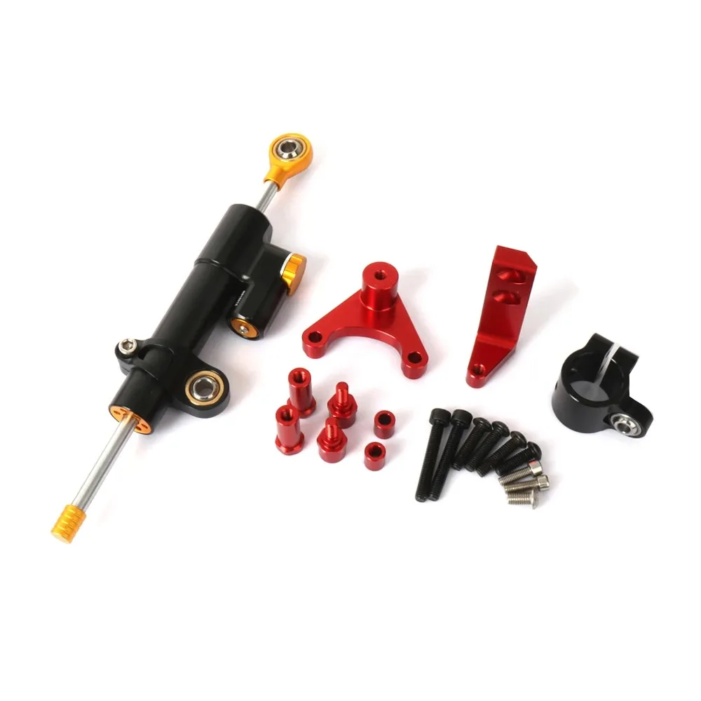Voor Ducati Hypermotard 950SP Fiber Carbon Stuurdemper Stabilizer Motoraccessoires Met Beugel Ondersteuning Kit - afbeelding 1