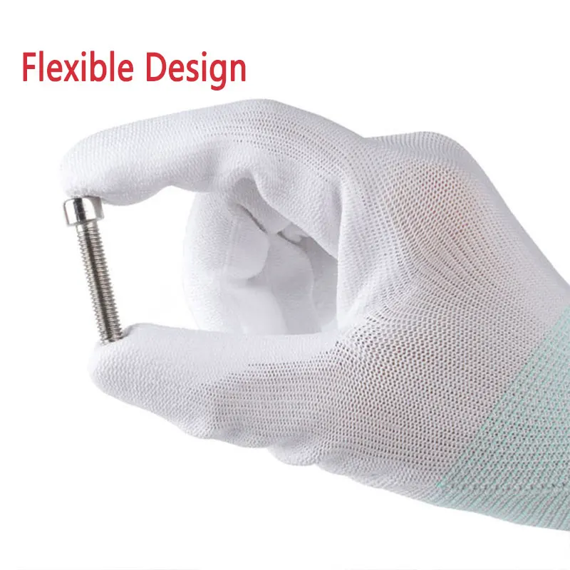 NMShield ECO-Friendly Safety Hand Protective Gloves Men Pu Coated Nylon Palm Work Gloves EN388 4131X