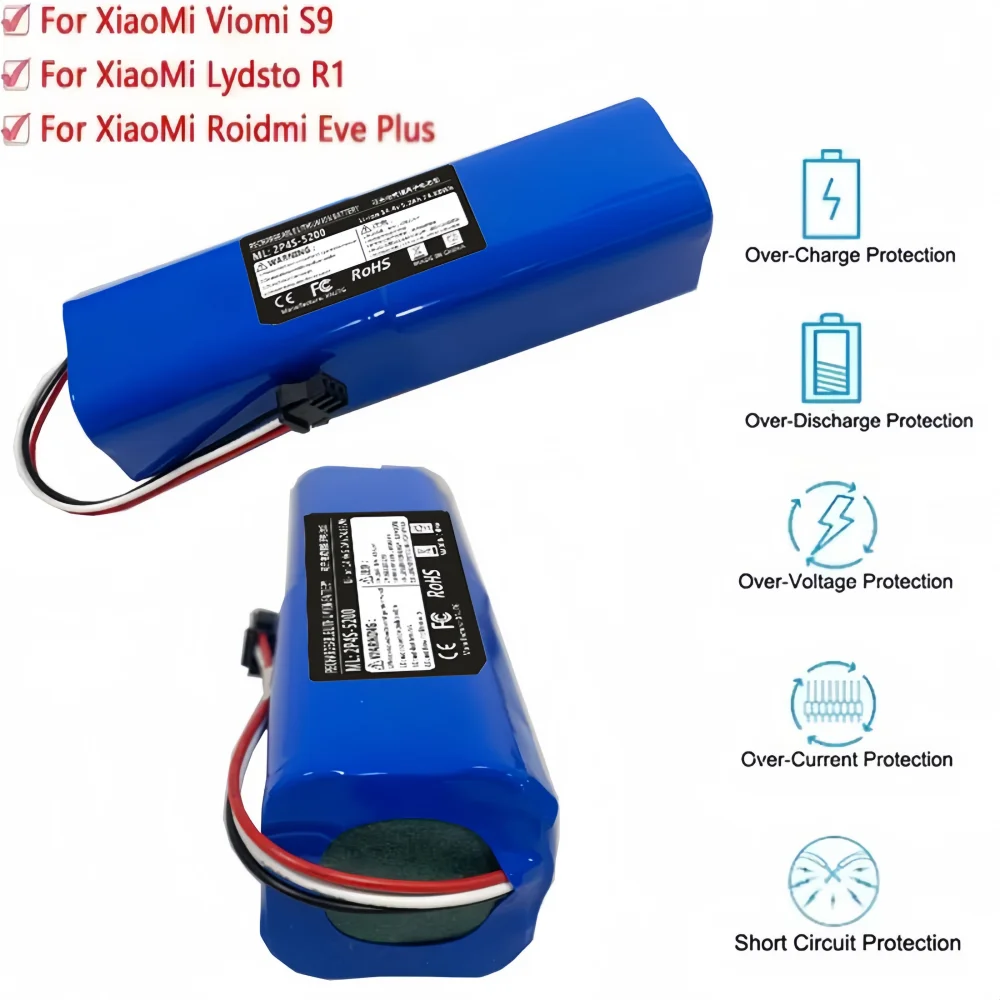 

Оригинальные аксессуары для XiaoMi Roidmi Eve Plus, литиевая аккумуляторная батарея, подходит для ремонта и замены