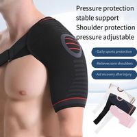 Adjustable Shoulder Brace Knitted Breathable Shoulder Support Strap Durable Protection Compression Sleeve Wrap