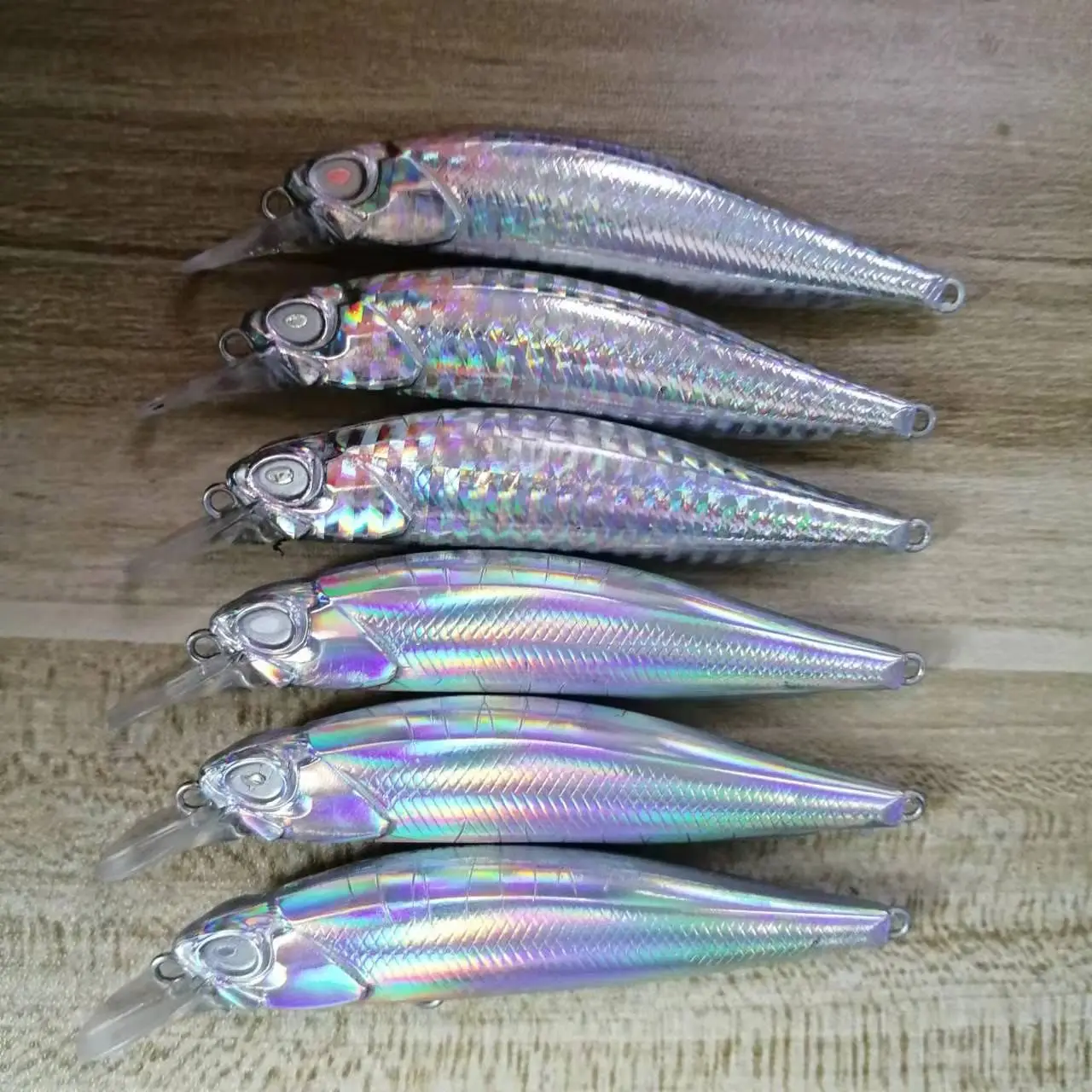 Imagem -03 - Holograma em Branco Minnow Isca Dura 77 mm 7.4g Topwater Isca de Pesca de Água Salgada Baixo Isca sem Pintado Minnow Pesca 77sp 20 Pcs