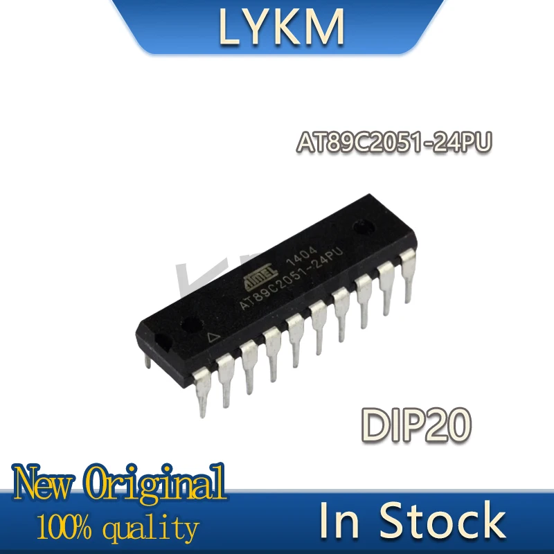 5/PCS New Original AT89C2051-24PU AT89C2051 24PU DIP20 microcontroller In Stock