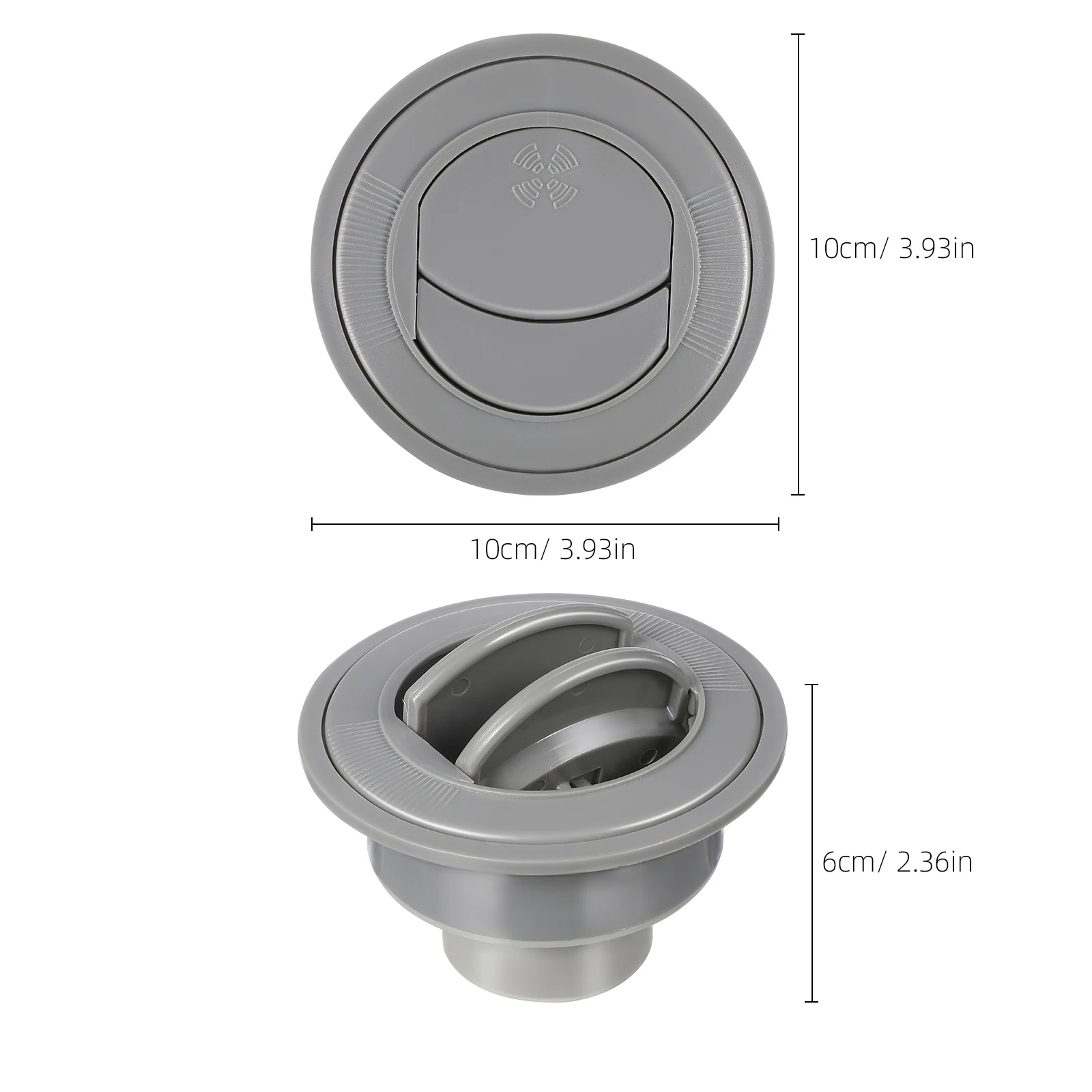 

Air Conditioning Vent Φ100/76/47 Round Air Vent Covers Effective Ventilation Sturdy ABS Material Easy Installation Universal