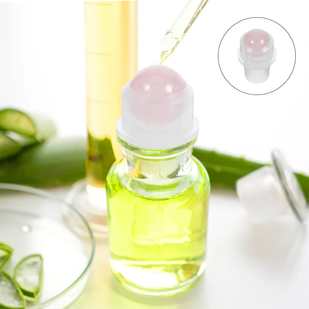 4 Pcs Essential Oil Bottle Accessories Rose Oils Roller Ball Jade Empty Bottles for Castor