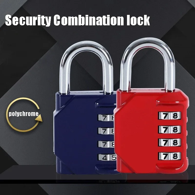 Reizen Hangslot Anti-diefstal Rugzak Klein Hangslot Resetbaar 3/4 Cijfercombinatie Koffer Wachtwoord Codeslot Bagage Hangslot