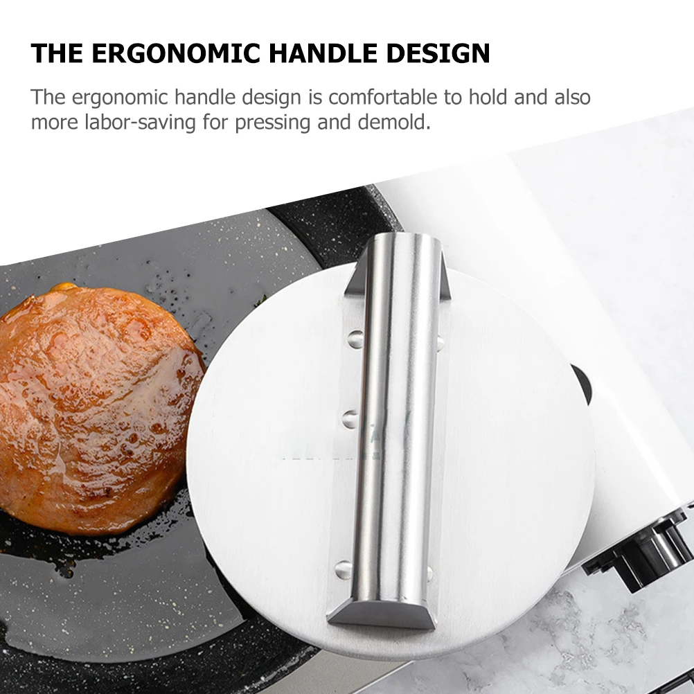 

2pcs Stainless Steel Burger Press Patty Maker Shaping Tool Round Meat Patties Hamburger Steak Weight Press Kitchen Gadgets