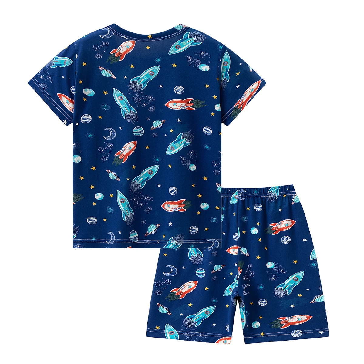 2-Piece Children's Set For Spring And Autumn Moisture Wicking Comfortable And Fashionable Short Sleeved Shorts Home Leisure Set