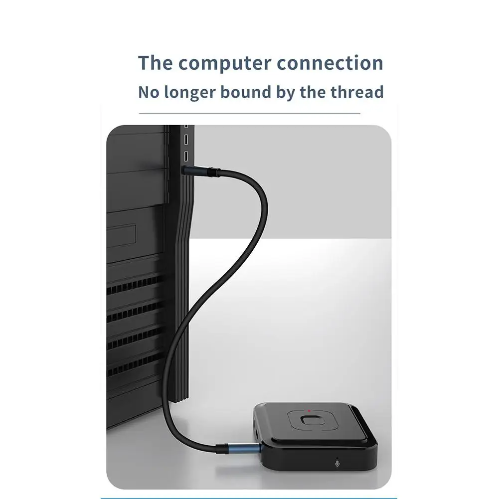 BT-22 Bluetooth 5.1 Receiver Transmitter 2- In-1 USB Audio Adapter With Mic Support Hands-free Voice Calling for Car Headphone