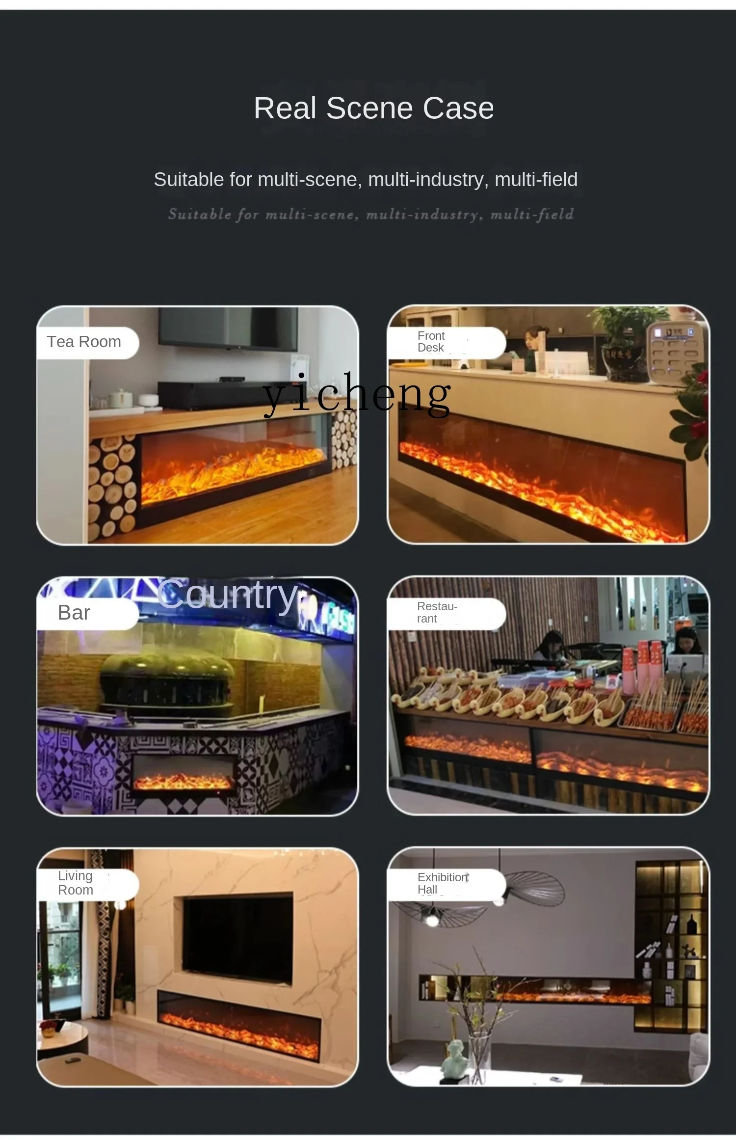 Tqh Electronic Fireplace Decoration Embedded Fireplace Core Simulation Flame Electric Fireplace Heater