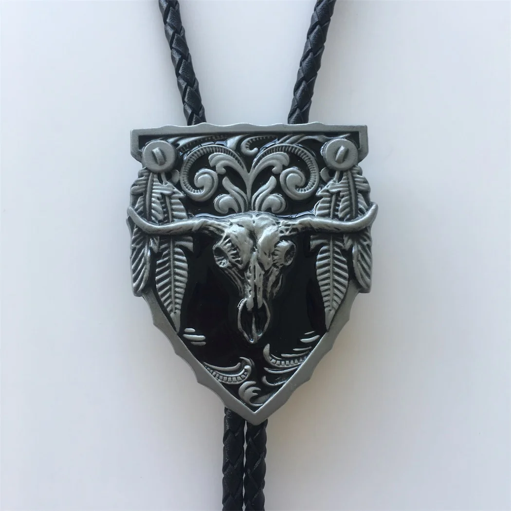 

Vintage Style Black Long Horn Bull Western Bolo Tie also Stock in the US BOLOTIE-WT076BK Free Shipping