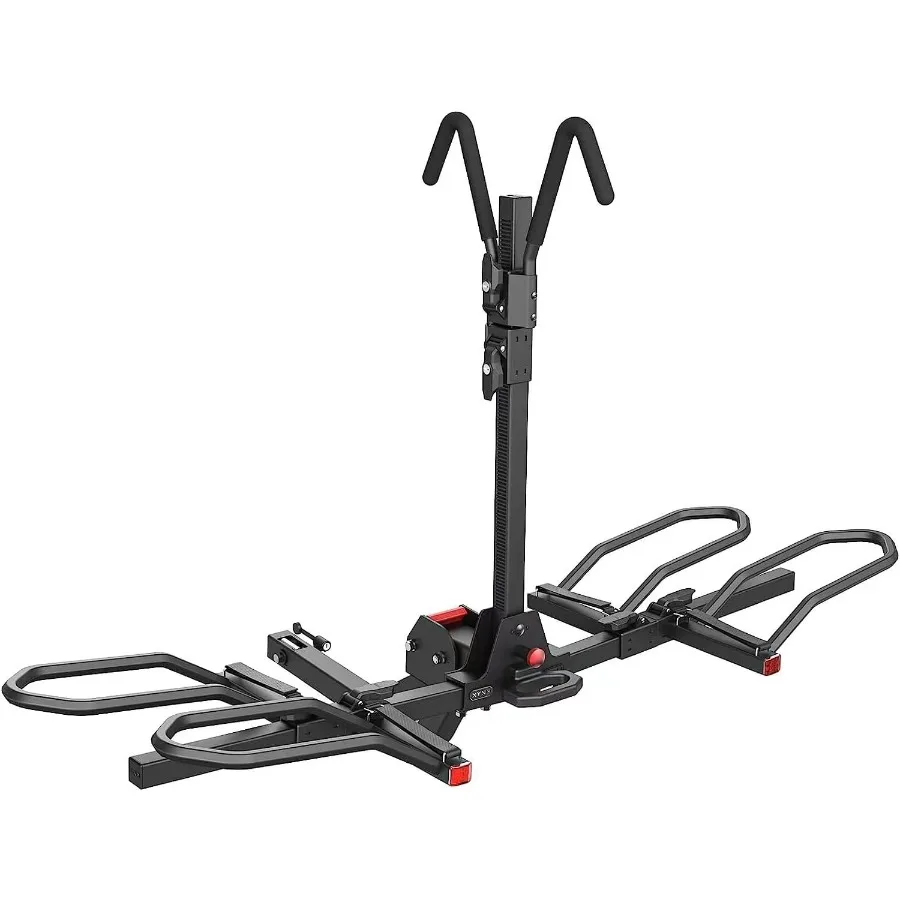 

Велосипедная стойка для автомобильного крепления сцепного устройства для 2 велосипедов с нагрузкой до 160 фунтов Багажник для платформы электровелосипеда Быстросъемный наклонный механизм Складной противопрокалывающий и двойной