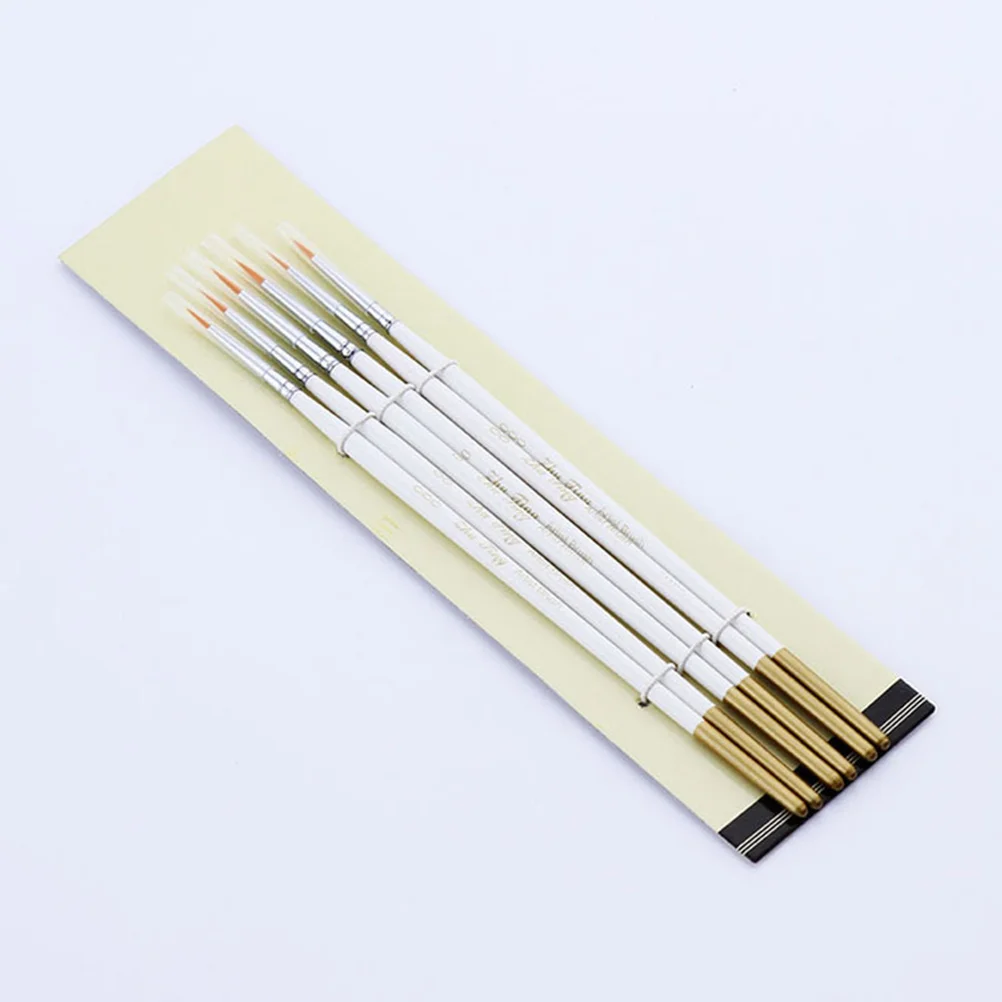 

6PCS Nylon Hair Paint Brush Set Multifunctional Painting Brush Painting Tool for Beginners Professionals Students