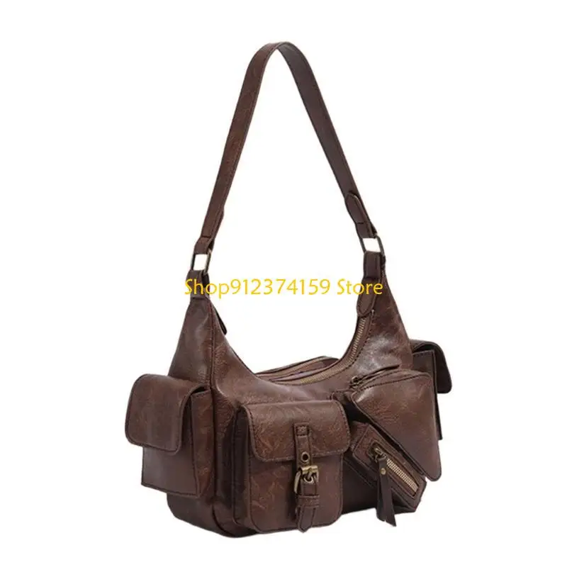 G5AE Shoulder Bag for Women Trendy Simple Purse Handbag Pu Leather Underarm Purse Fashion Clutch Purse with Zipper Closure view 2