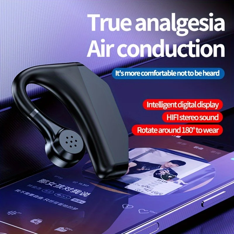 

Wireless Headphones With Dual Microphon Bluetooth Earphone ENC Noise Cancelling Hands-free Headset Busines Auriculares Driving