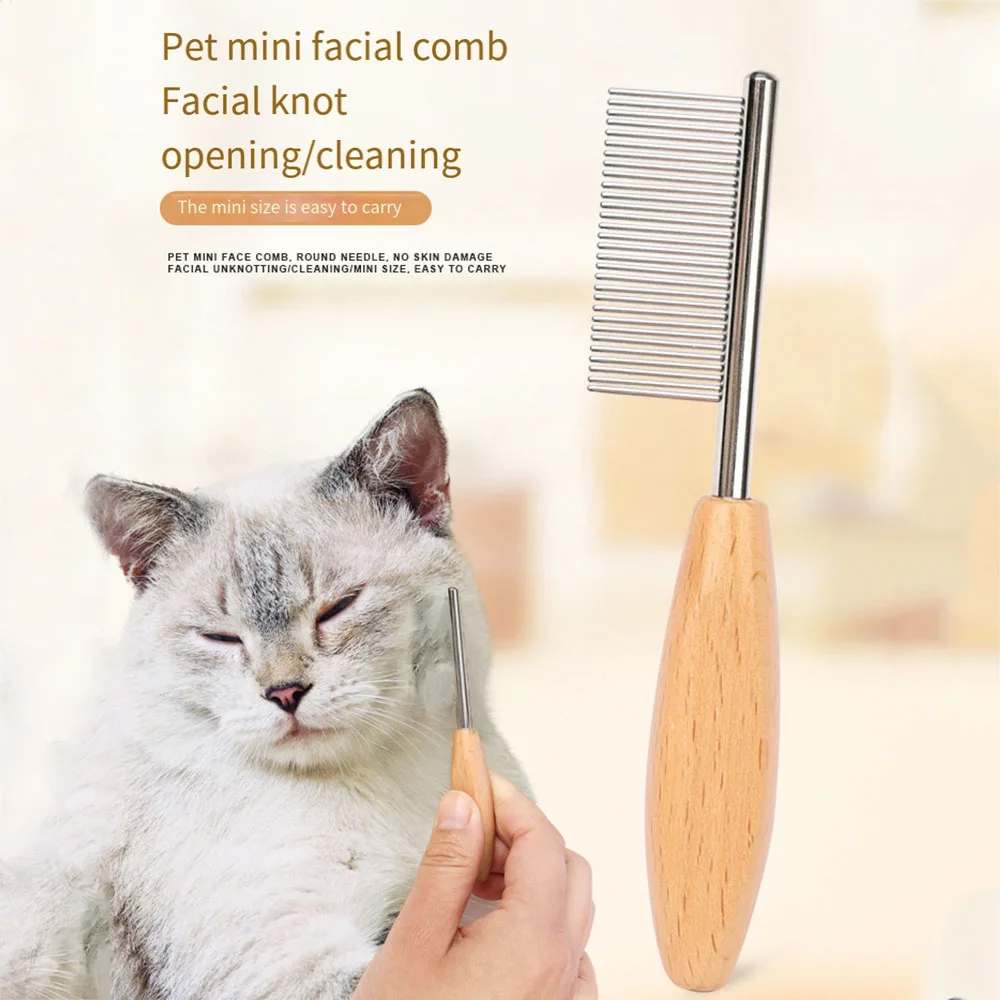 Cat Face Hair Comb Dog Hair Removal Pet Comb Pet Hair Comb Puppy Grooming Tool Dense Teeth Narrow Cat Hair Brush Mini Brushes