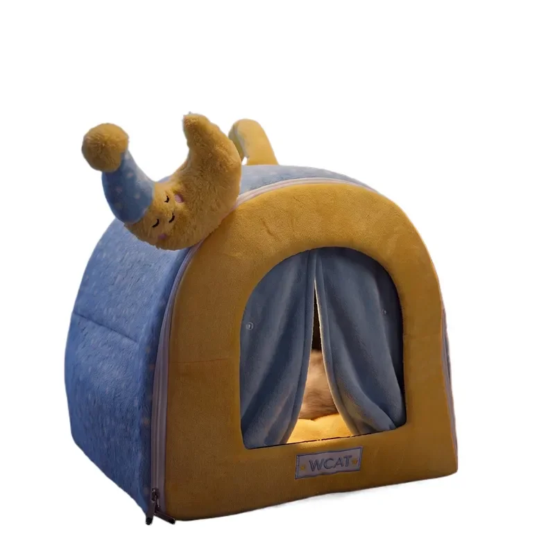 new autumn and winter three dimensional doll graphene constant temperature curved house nest closed kennel