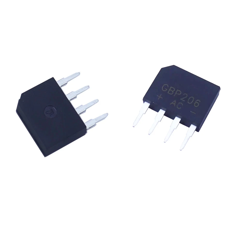 5PCS/LOT GBP206 GBP208 GBP210 GBP306 GBP307 GBP310 GBP406 GBP408 GBP410 DIP-4 Bridge Rectifiers Single Phase Standard