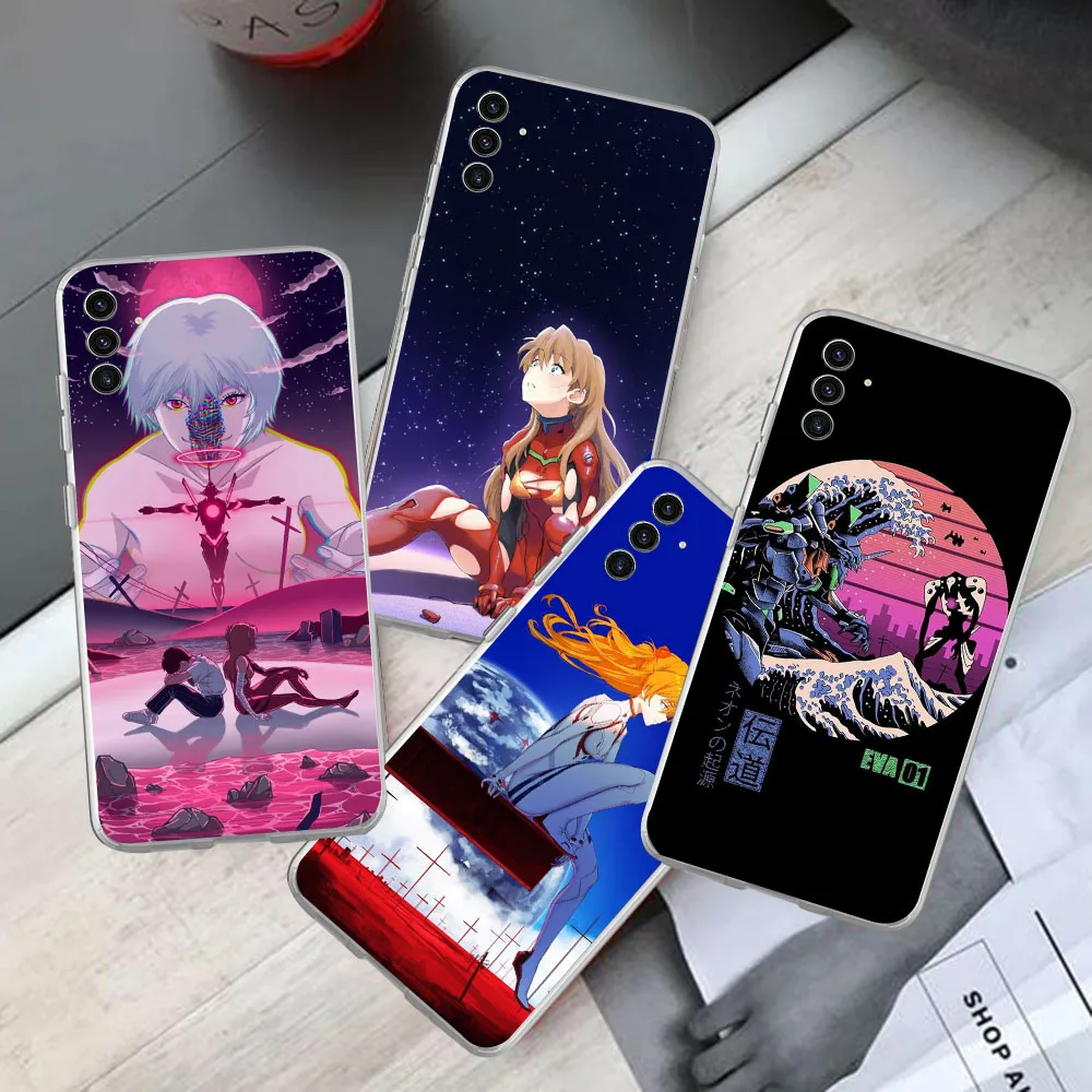 KK-51 نيون G-Genesis E-Evangelion حافظة شفافة لهاتف سامسونج A54 A35 A15 A14 M23 A23 A02S A25 A34 A52S A04S M52
