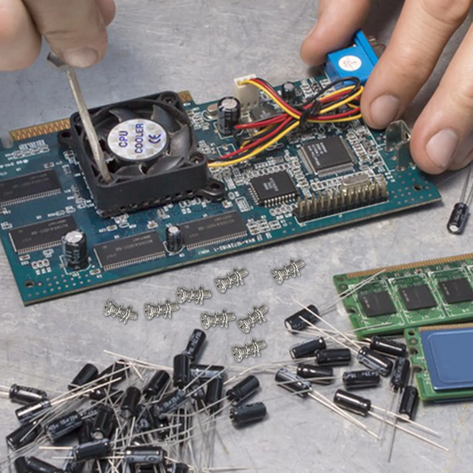 50 vis à ressort pour GPU, dissipateur thermique en métal, vis de fixation stables de remplacement pour dissipateur thermique de carte graphique, pour composants informatiques.