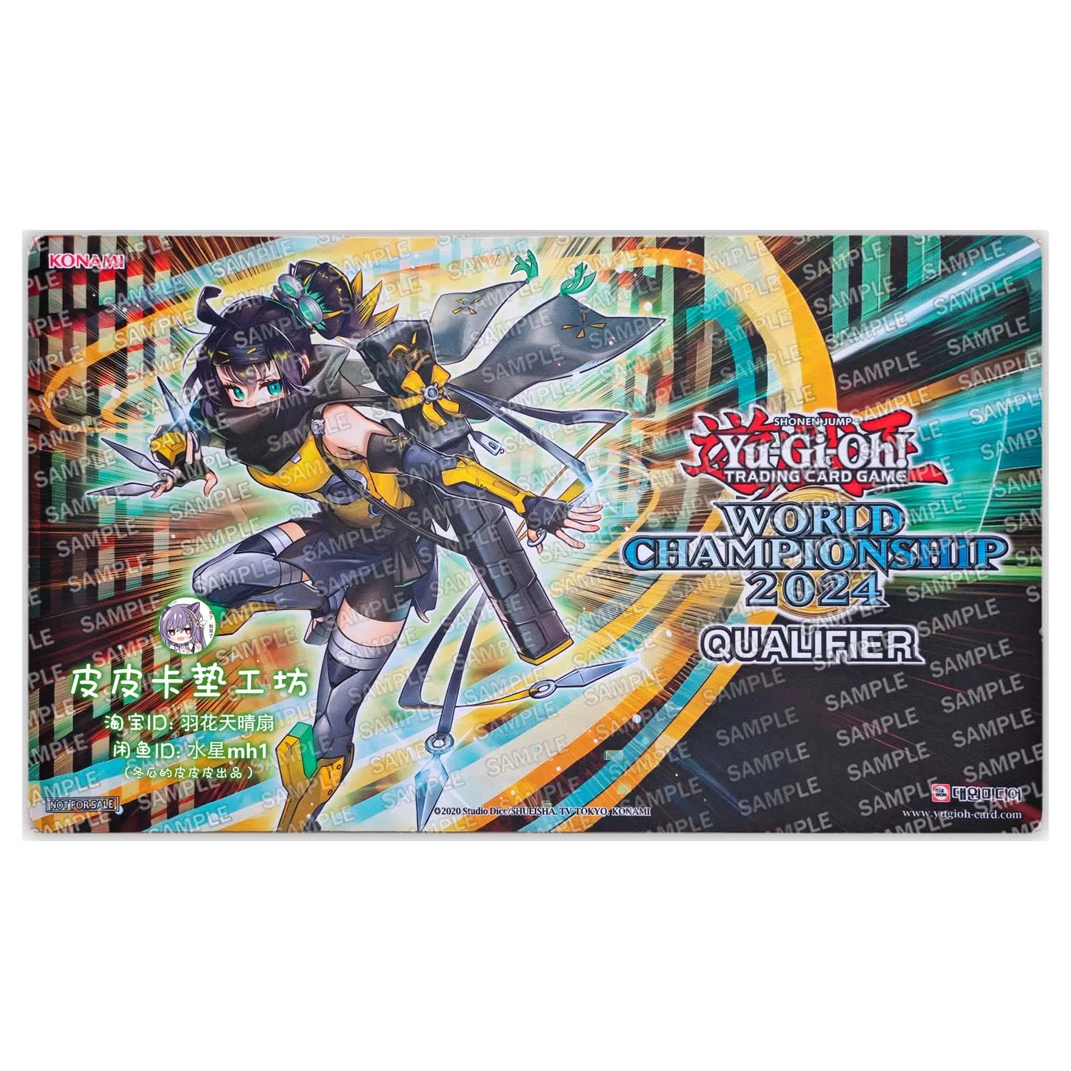

600X350X2Mm Diy Yu-Gi-Oh! S Force Rappa Chiyomaru Card Battle Mat Ygo Single Player Настольная игра Карточный коврик для боевых карт Подарочные игрушки