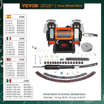 VEVOR 보석 연마기 버퍼 브러시리스 속도 조절 가능, 미니 다목적 벤치 그라인더, 보석 연마기, 3 인치
