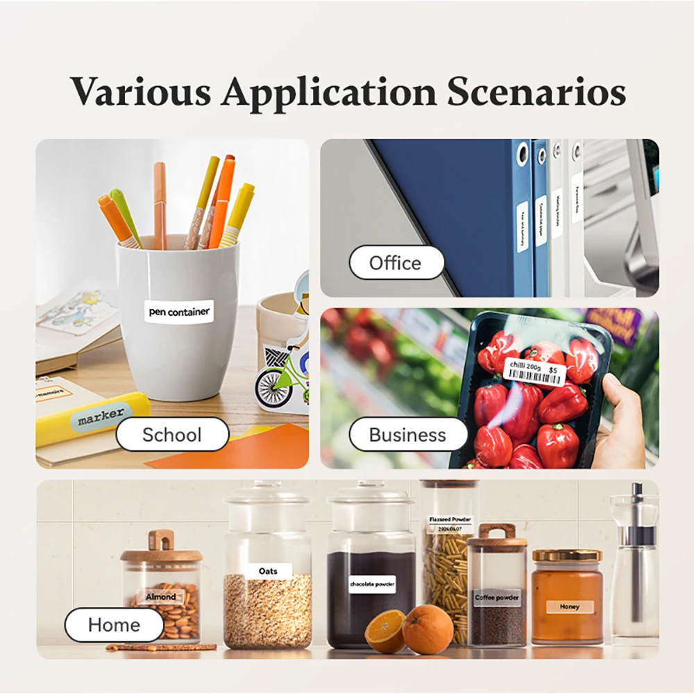 Niimbot Waterproof Anti-Oil Printing Label Paper Scratch-Resistant Tape Sticker for D11 D110 D101 H1S Mini Thermal Label Printer