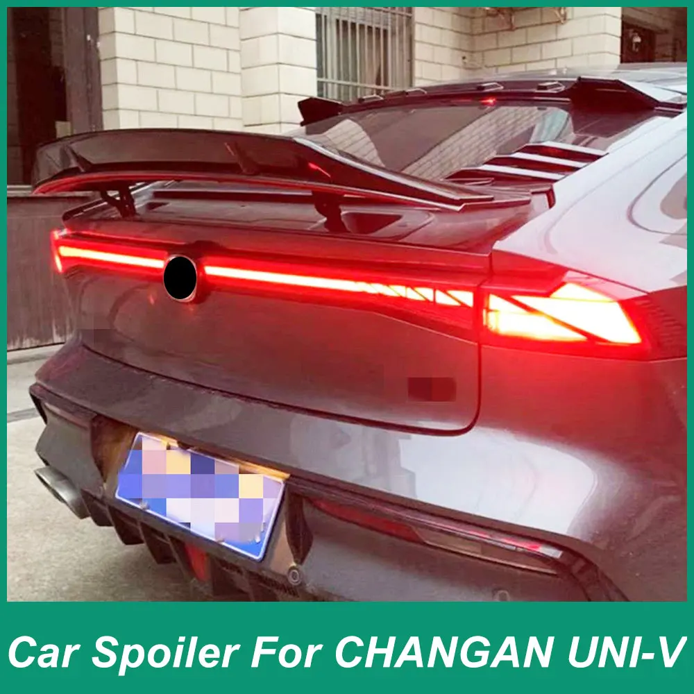 

Задний спойлер для крышки чемодана CHANGAN, Задняя панель для чемодана, крыло в стиле R, ABS Материал 2022-2024, черный углеродный аксессуар