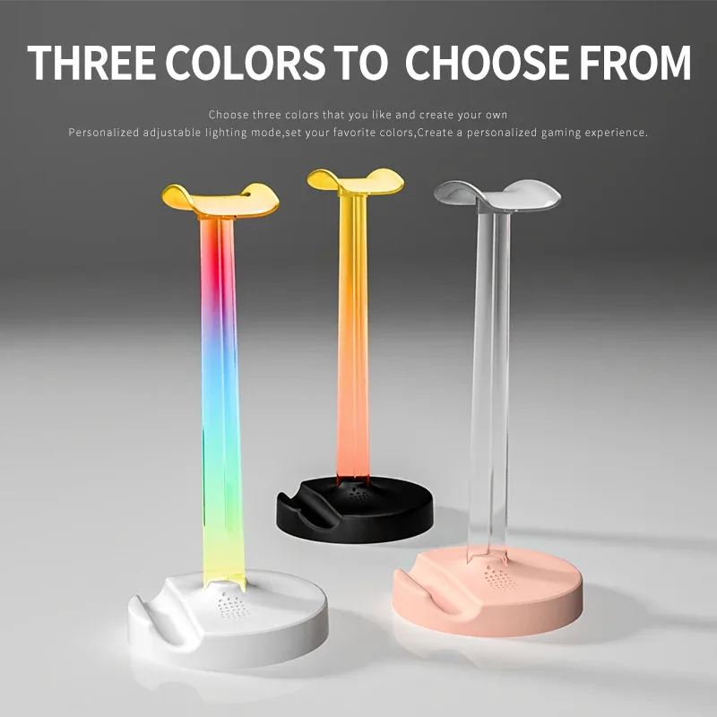 RGB Gaming Headset Stand  Desktop Ambient Lighting - Ergonomic Design,  Perfect Gift for PC Gamers image 3