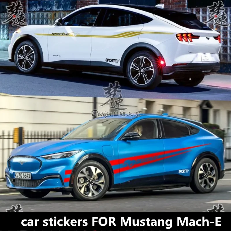 Car stickers FOR Mustang Mach-E body exterior modified special racing film accessories