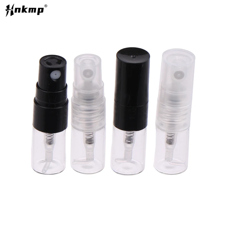 5pcs  High Quality 1ML Portable Glass Perfume Spray Refillable Bottle Direct Pumping Sample Dispenser Fine Spray Press