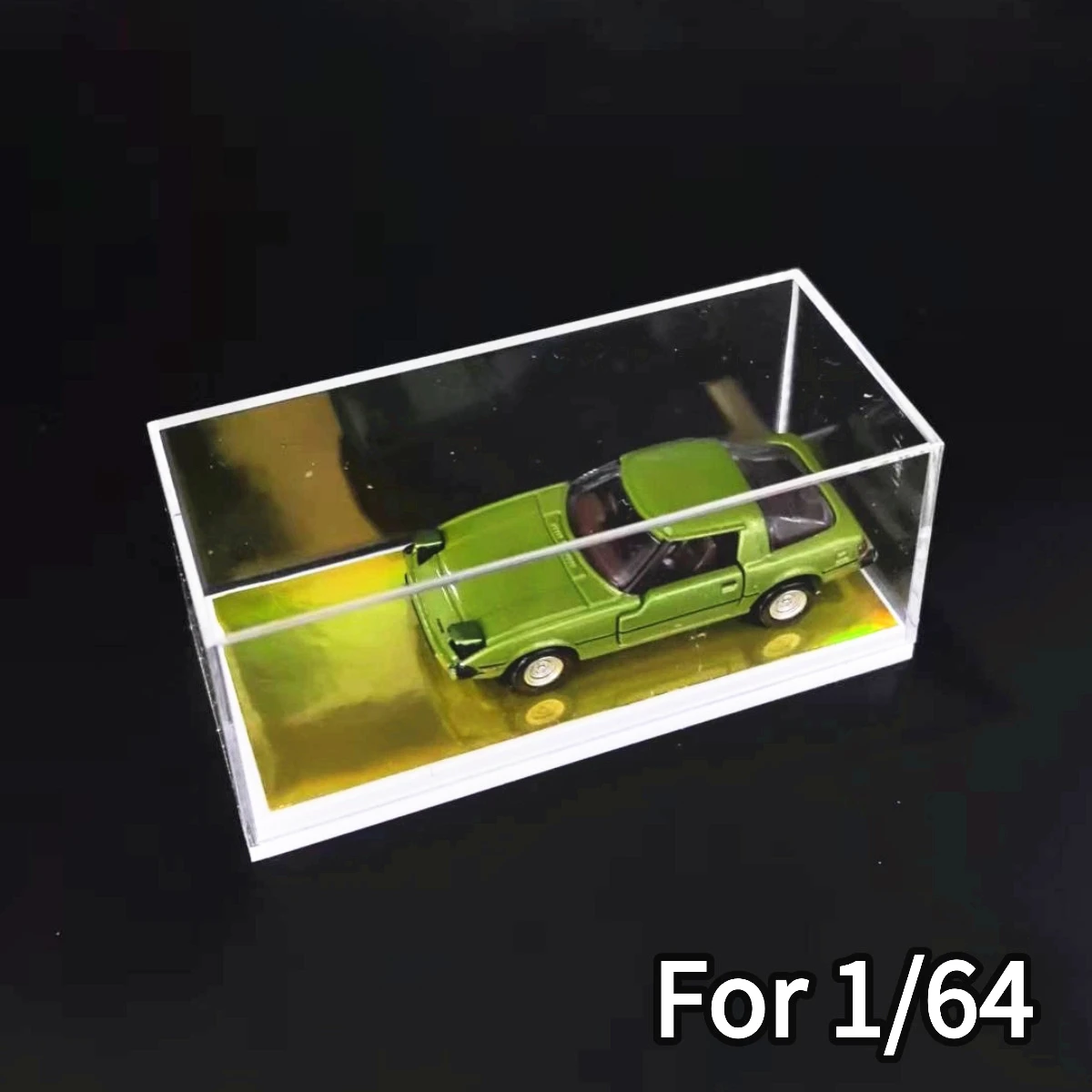 صندوق عرض أكريليك 4.1 "x 1.8" لمقياس 1:64 1:87 نموذج سيارة تحصيل حقيبة للتخزين الشكل مصغرة لتقوم بها بنفسك بناء الديوراما