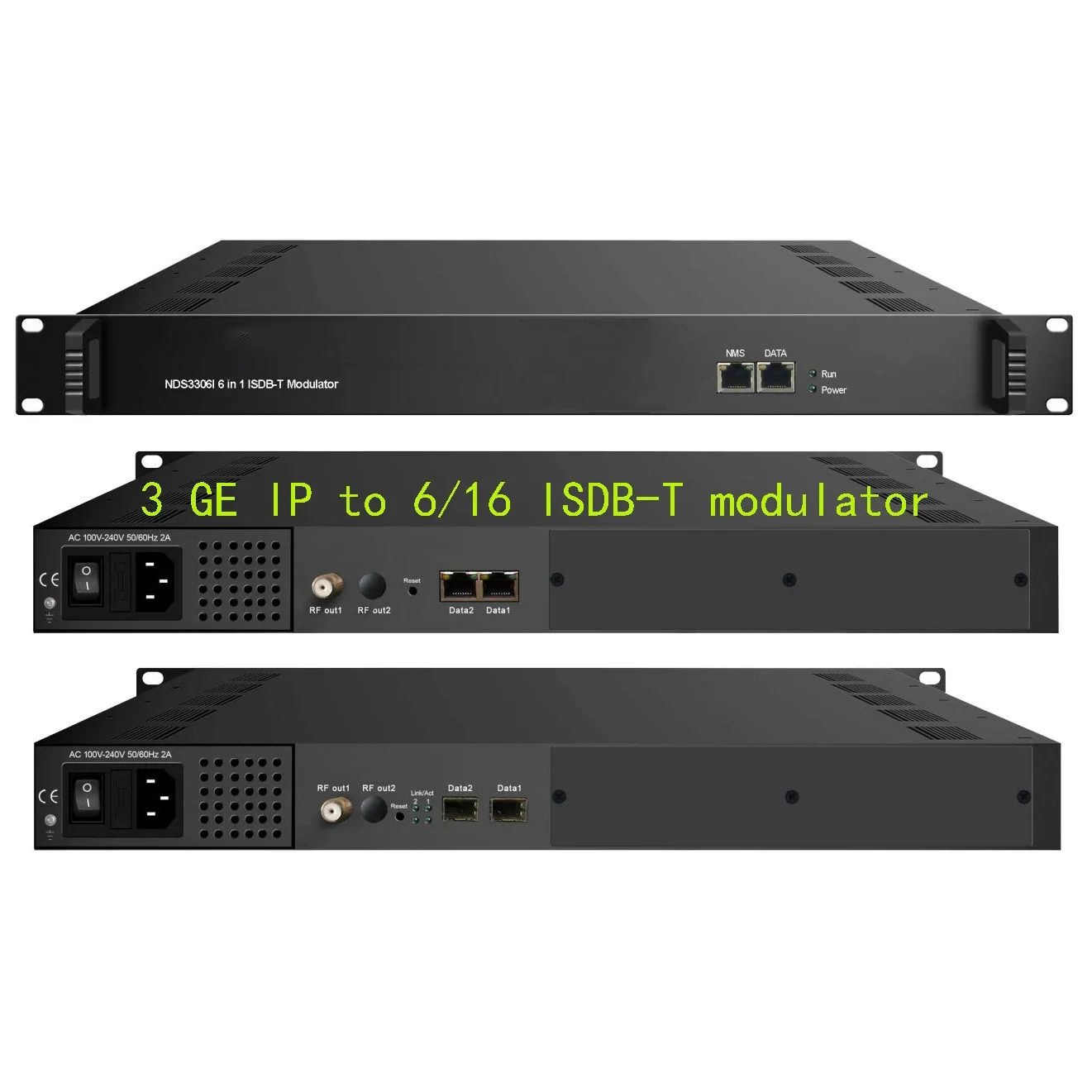 Modulador ISDB-T NDS3306I 6 em 1/16 em 1, modulador digital IP para ISDB-T