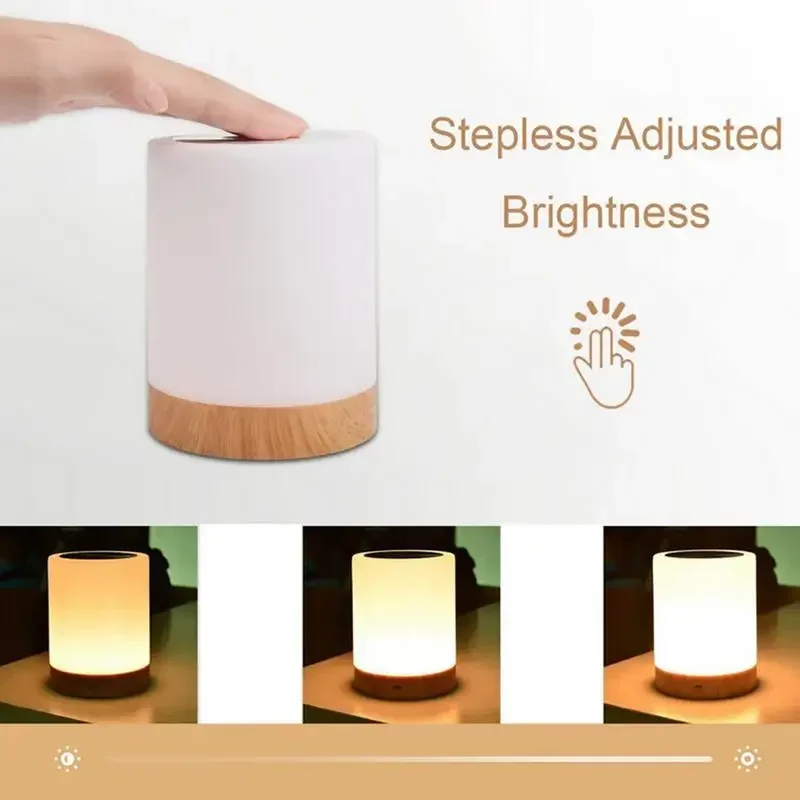 مصباح ليلي LED قابل لإعادة الشحن ، ضوء ليلي مبتكر صغير ، مصباح تمريض جانبي ، طاولة قابلة للتعديل ، 6 ألوان