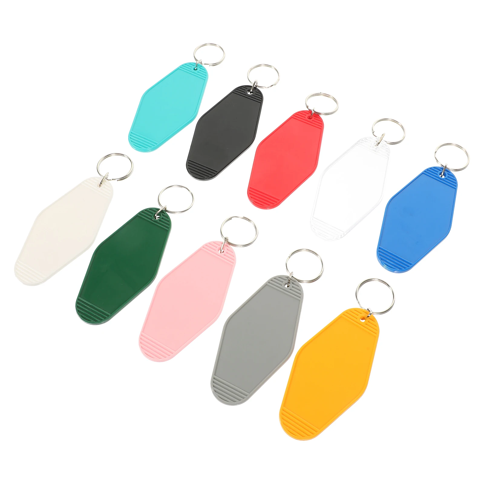 10 pcs Luggage Tag Keychain Plastic Key Tags For Id Label Suitcase Organizer Hotel Key Identifier Backpack Tag Handicraft Sewing