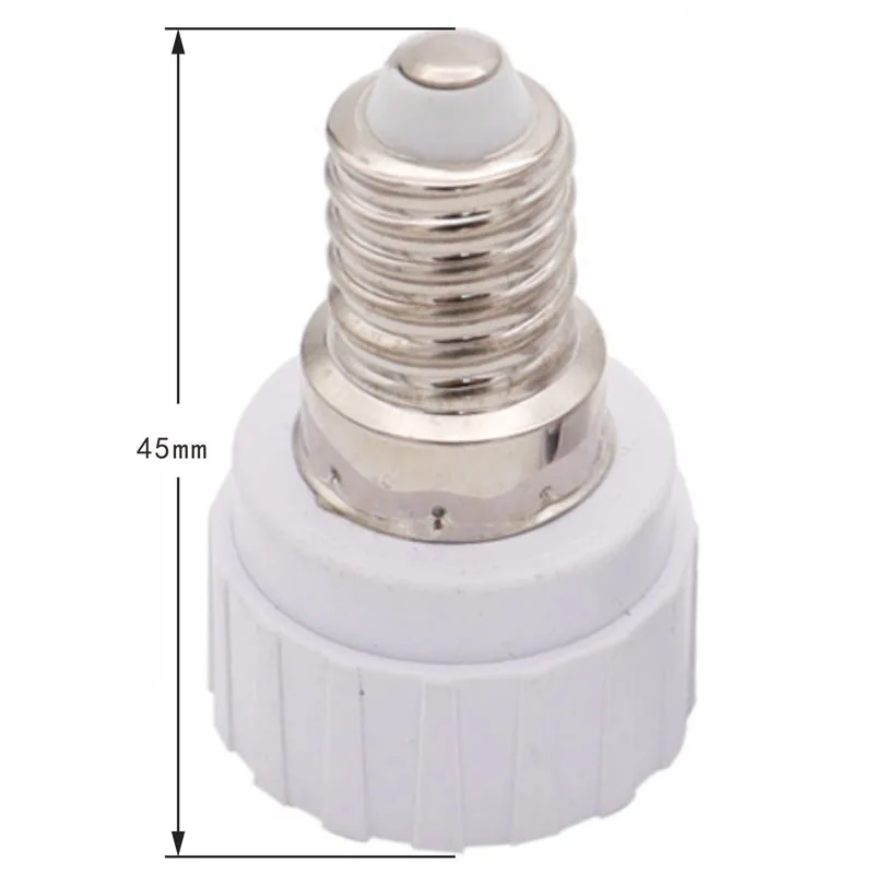 2PCS E14 to MR16 Ceramic Base Led Light Lamp Holder Converter Screw Bulb Socket Adapter LED Saving Light Halogen Lamp Base PBT