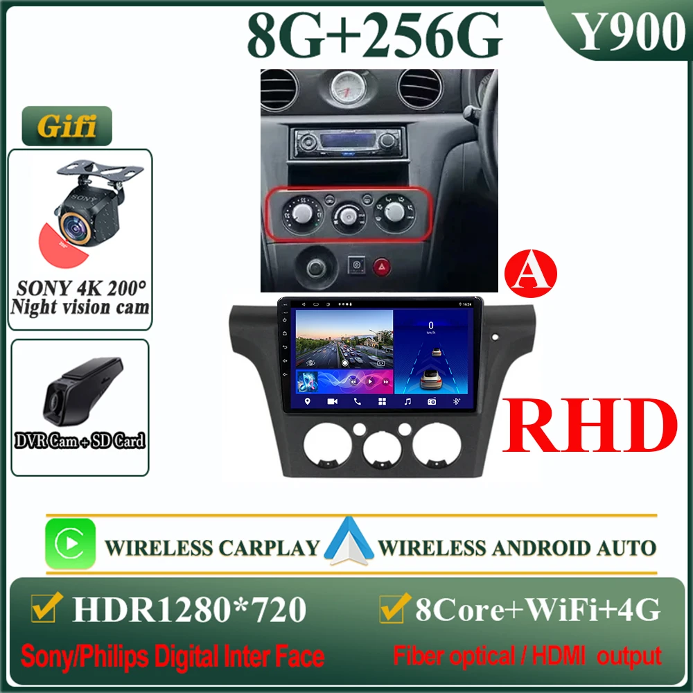 2K Android 16 autoradio voor Mitsubishi Outlander 1 2002-2008 multimediaspeler GPS navigatie Carplay split screen 2K