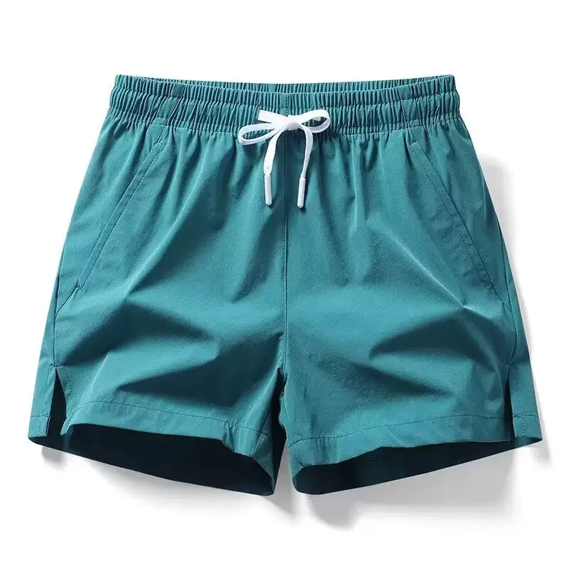 Summer New Fashion Trendy Ice Silk Breathable Quick-Dry Running Fitness Shorts Men's Casual Loose Sports Plus Size Shorts