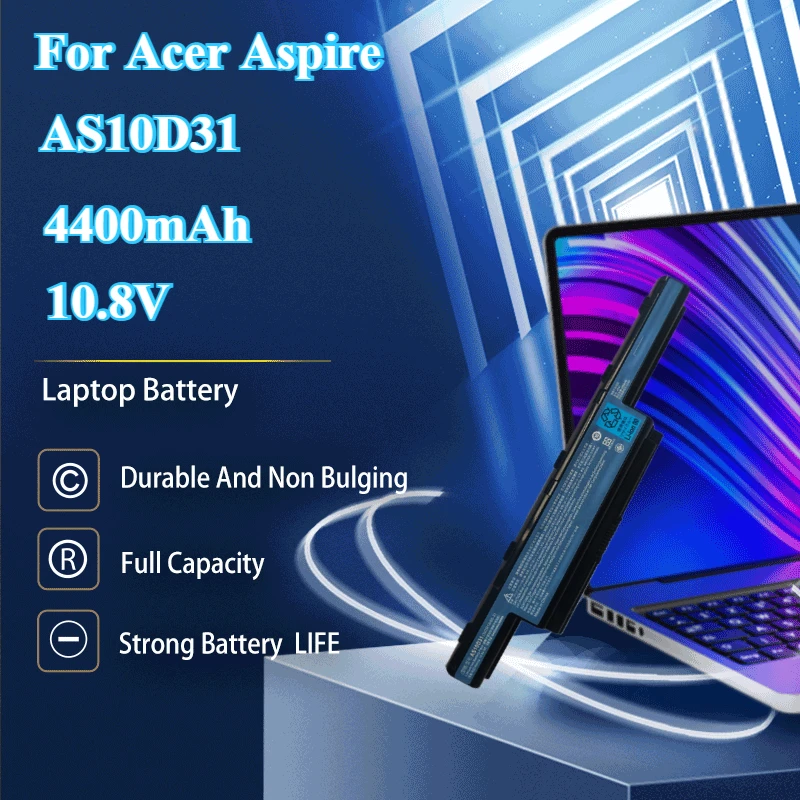 

AS10D31 10.8V 4400mAh Laptop Battery For Acer Aspire AS10D81 V3-571G V3-771g AS10D51 AS10D61 AS10D71 5741 5742 5551G 5560G