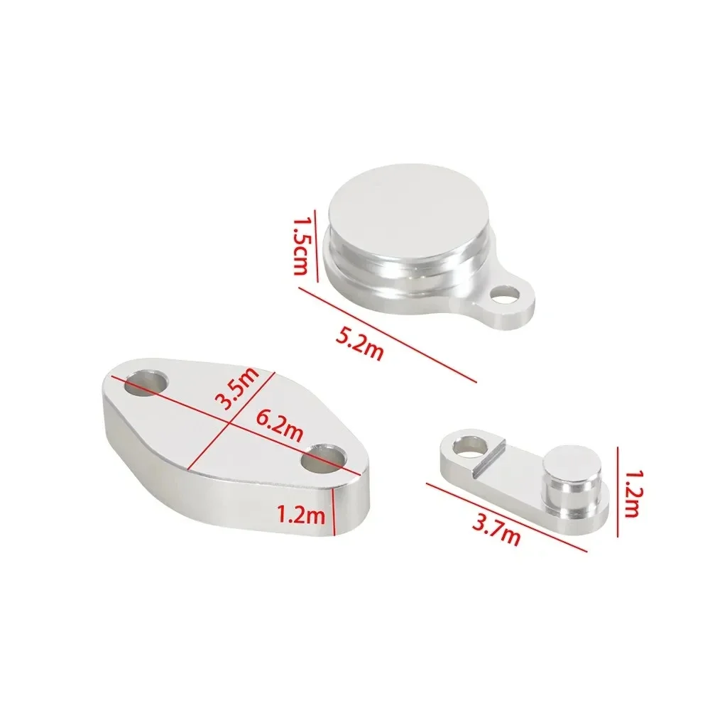 For LS Engine EVAG EGR Block Off Plates Kit Intake Exhaust Manifold Baffle Aluminum Valves Gasket Set New Parts