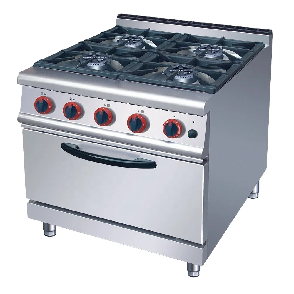 Factory outlet  Kitchen Burner Gas Stove Commercial Gas Range Stove 4 burner with Oven Gas Combination Oven Stove