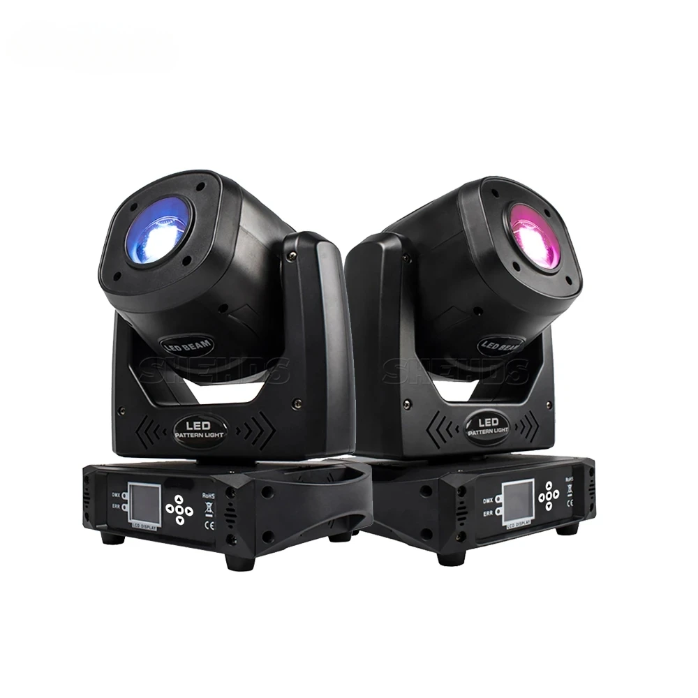 SHEHDS 2PCS 100W LED Moving Head 6 Facet Prism DJ Projector DMX 512 Fanciful Spot Light For Disco Wedding Nightclub Audience