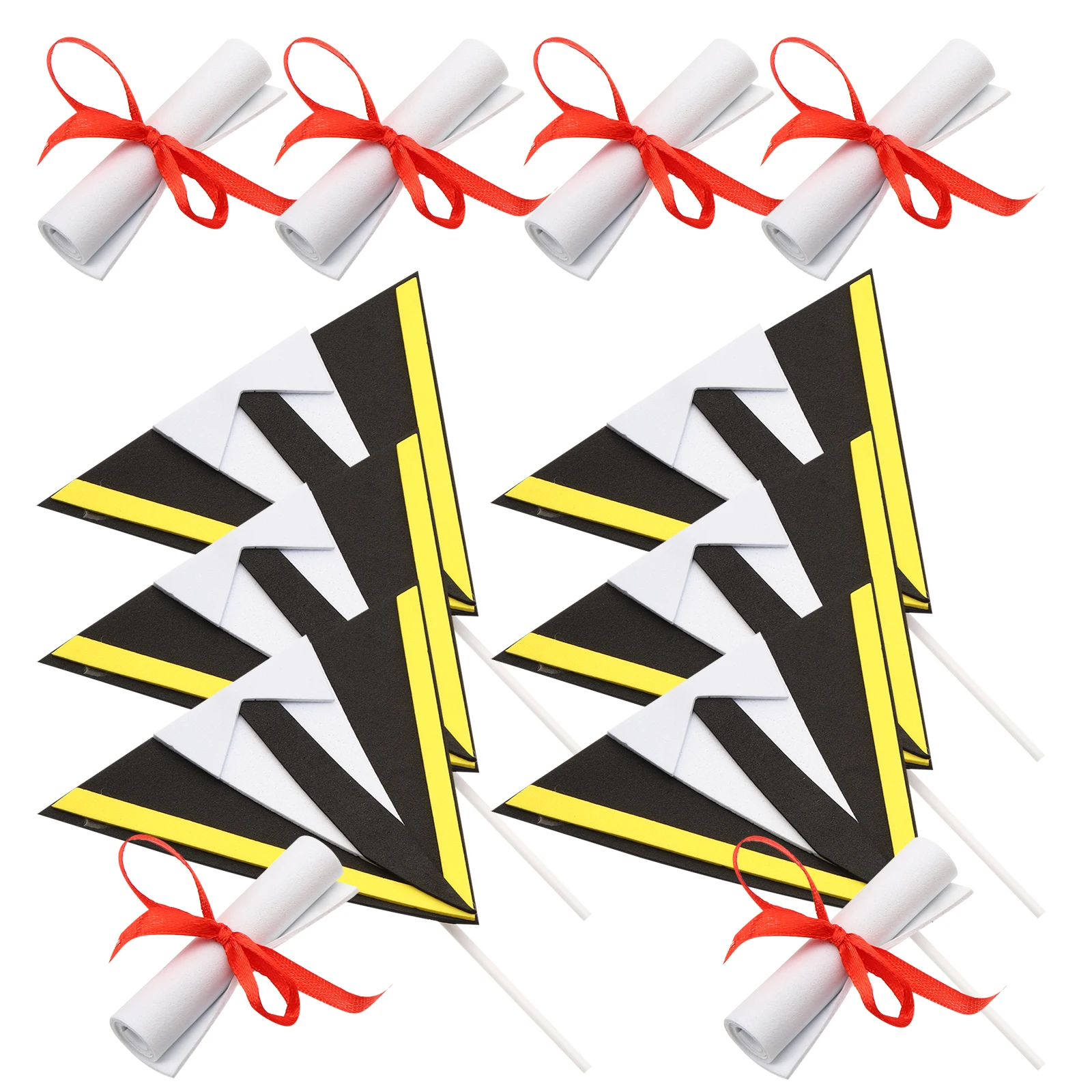 

12 Pcs Doctor Hat Cake Decorations Eva Graduation Party Cupcake Toppers Supplies Fine Workmanship Practical Chic