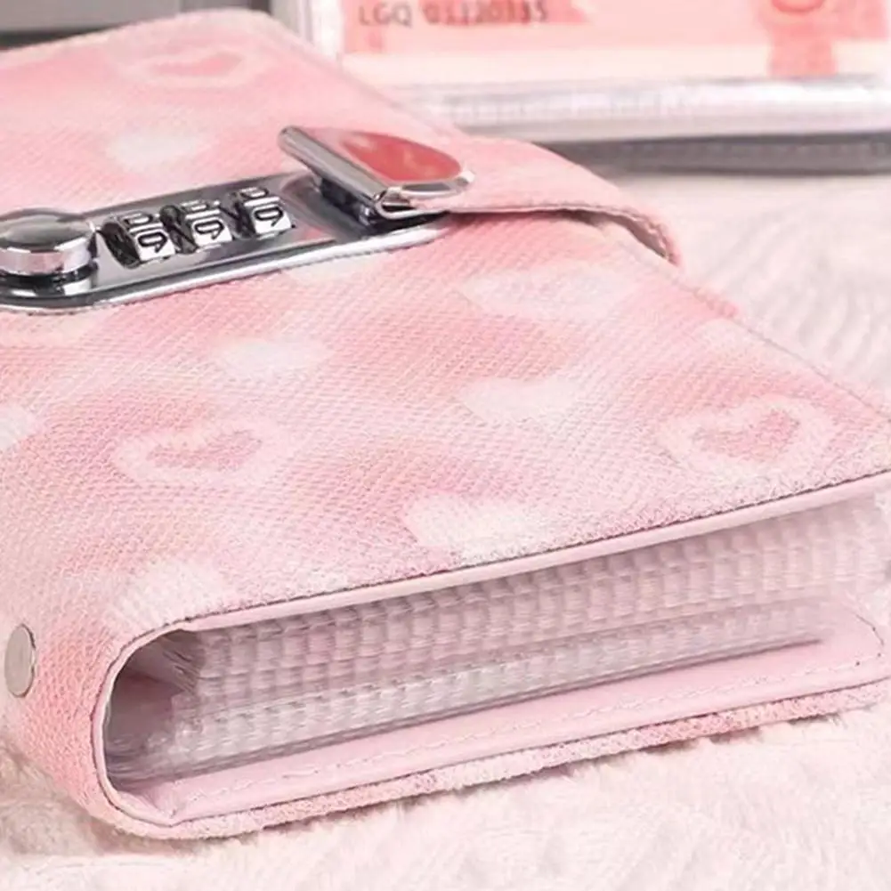 مغلفات جلدية مطبوعة على شكل قلب، دفتر ملاحظات لتوفير المال، جيوب مخططة للميزانية، منظم مغلف نقدي، قفل بكلمة مرور، محفظة دفتر الملاحظات