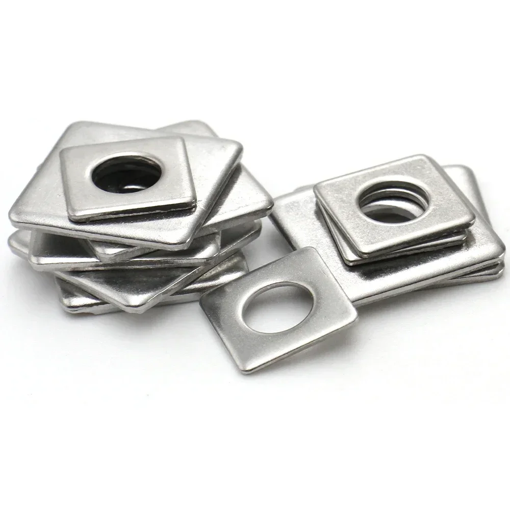 Stainless Steel Washers 1-50pcs Square Plate  M3 M4 M5 M6 M8 M10 M12 M14 M16 M20 Flat Pad Spacer Gasket Square Washers