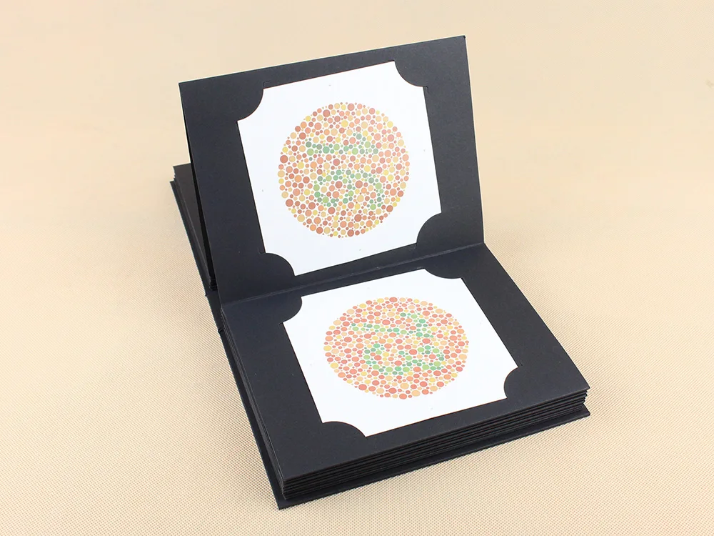 Ishihara Book 38 Plates Optometry Blindness Color Deficiency Test Card