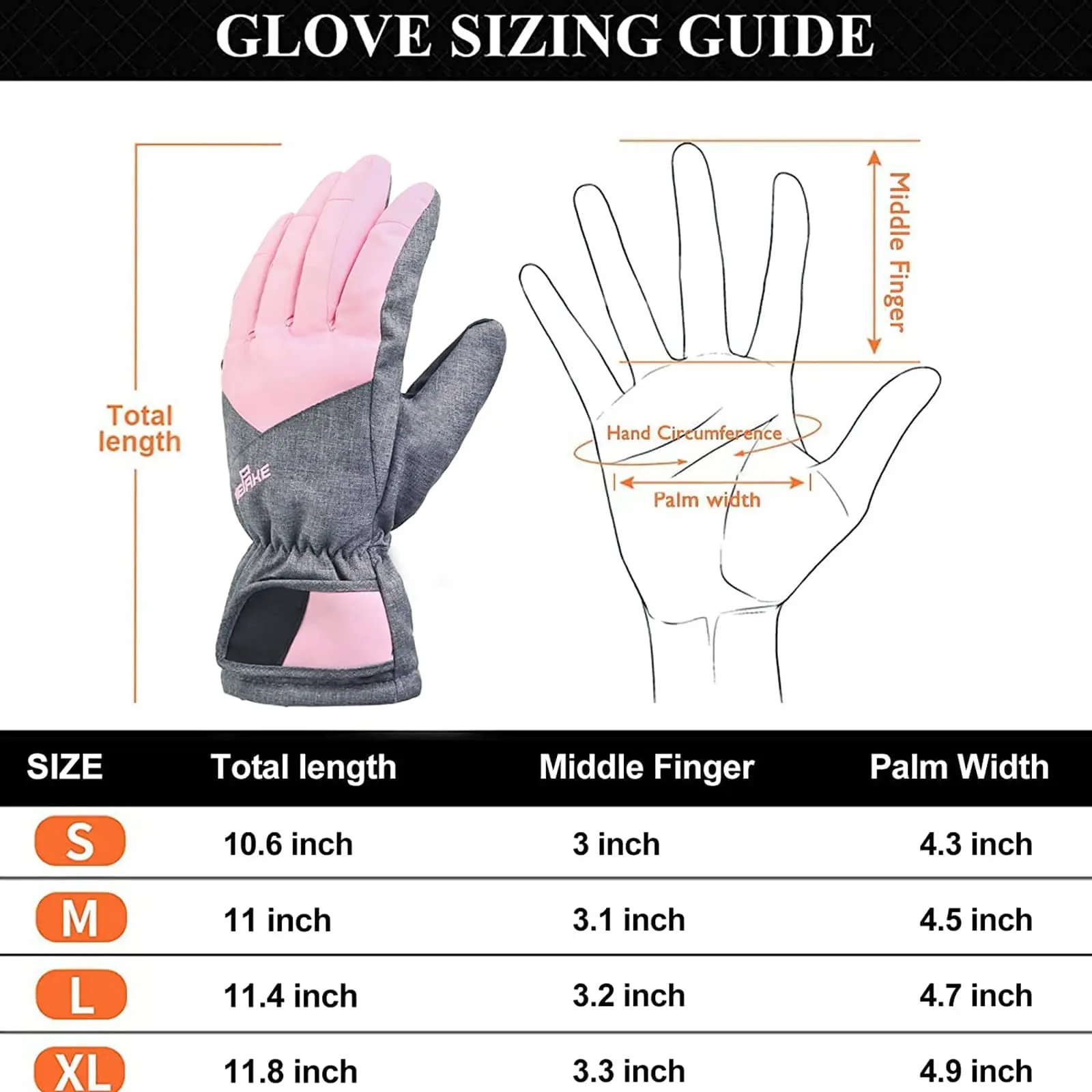 Sieake – gants de neige de Ski, imperméables et coupe-vent, 3M Thinsulate, gant isolé chaud, pour Snowboard, cyclisme et Snowboard