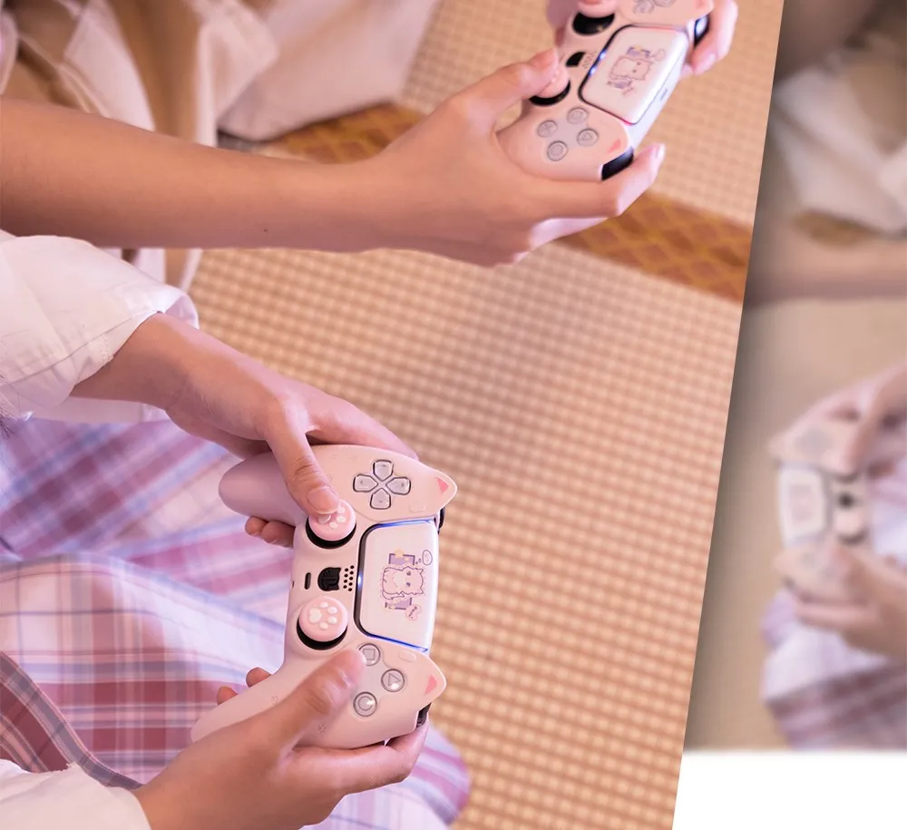 GeekShare-funda de silicona para mando de PS5, bonita cubierta de agarre para el pulgar, juego Stiker para Playstation 5, accesorio para Gamepad