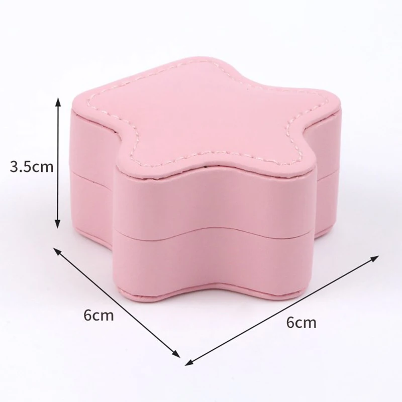 Portable Jewellery Box Mini Star Jewellery Storage Box Travel Compact Ring Valentine's Day Jewellery Packaging Display Case