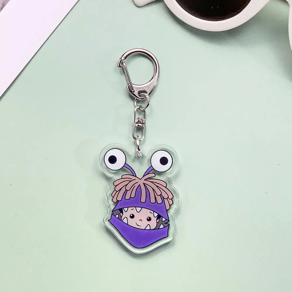 Disney Monsters, Inc. سلسلة مفاتيح مصنوعة من الأكريليك إكسسوارات حقيبة لطيفة على ظهره قلادة خاتم مفتاح إبداعي هدايا للأصدقاء